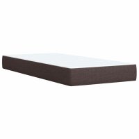 vidaXL Boxspringbett mit Matratze Dunkelbraun 90x200 cm Stoff