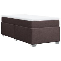 vidaXL Boxspringbett mit Matratze Dunkelbraun 90x200 cm Stoff