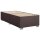 vidaXL Boxspringbett mit Matratze Dunkelbraun 90x200 cm Stoff