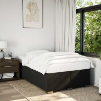 vidaXL Boxspringbett mit Matratze Schwarz 120x190 cm Stoff