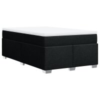 vidaXL Boxspringbett mit Matratze Schwarz 120x190 cm Stoff