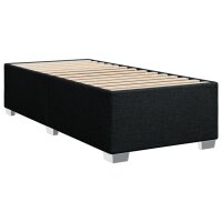 vidaXL Boxspringbett mit Matratze Schwarz 100x200 cm Stoff