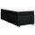 vidaXL Boxspringbett mit Matratze Schwarz 100x200 cm Stoff