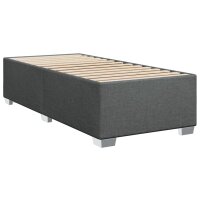 vidaXL Boxspringbett mit Matratze Dunkelgrau 90x190 cm Stoff