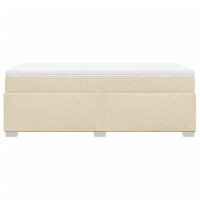 vidaXL Boxspringbett mit Matratze Creme 90x200 cm Stoff