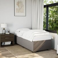 vidaXL Boxspringbett mit Matratze Taupe 100x200 cm Stoff