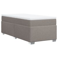 vidaXL Boxspringbett mit Matratze Taupe 100x200 cm Stoff