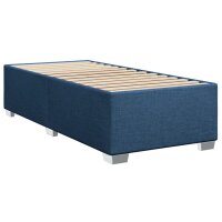 vidaXL Boxspringbett mit Matratze Blau 80x200 cm Stoff