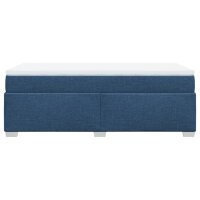 vidaXL Boxspringbett mit Matratze Blau 80x200 cm Stoff