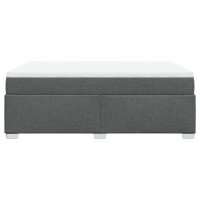 vidaXL Boxspringbett mit Matratze Dunkelgrau 160x200 cm Stoff