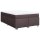 vidaXL Boxspringbett mit Matratze Dunkelbraun 160x200 cm Stoff