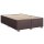 vidaXL Boxspringbett mit Matratze Dunkelbraun 160x200 cm Stoff