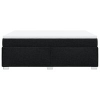 vidaXL Boxspringbett mit Matratze Schwarz 140x200 cm Stoff