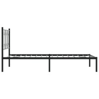 vidaXL Bettgestell mit Kopfteil Metall Schwarz 107x203 cm