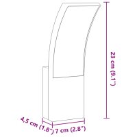 vidaXL LED-Au&szlig;enwandleuchten 2 Stk. Schwarz Aluminiumdruckguss