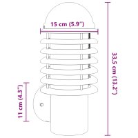 vidaXL Au&szlig;enwandleuchten 2 Stk. Silbern Edelstahl