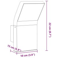 vidaXL LED-Au&szlig;enwandleuchte Schwarz Aluminiumdruckguss