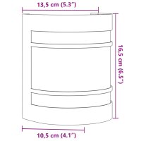 vidaXL Au&szlig;enwandleuchten 2 Stk. Silbern Edelstahl