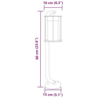 vidaXL Wegeleuchte Schwarz 60 cm Edelstahl