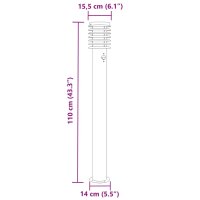 vidaXL Wegeleuchten mit Bewegungsmelder 3 Stk. Schwarz 110cm Edelstahl