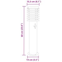 vidaXL Wegeleuchten mit Bewegungsmelder 3 Stk. Silbern 60 cm Edelstahl