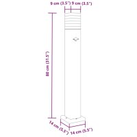 vidaXL Wegeleuchte mit Bewegungsmelder Schwarz 80 cm Aluminium