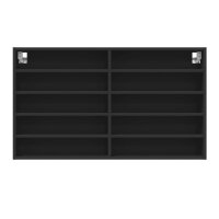 vidaXL Vitrinenschrank Schwarz 100x15x58 cm Holzwerkstoff