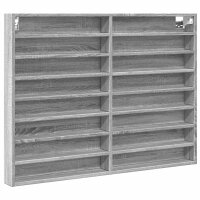 vidaXL Vitrinenschrank Grau Sonoma 100x8,5x75 cm...