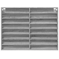 vidaXL Vitrinenschrank Grau Sonoma 100x8,5x75 cm Holzwerkstoff