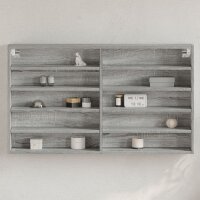 vidaXL Vitrinenschrank Grau Sonoma 100x15x58 cm...