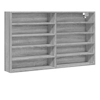 vidaXL Vitrinenschrank Grau Sonoma 100x15x58 cm...