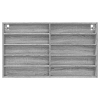 vidaXL Vitrinenschrank Grau Sonoma 100x15x58 cm Holzwerkstoff