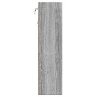 vidaXL Vitrinenschrank Grau Sonoma 100x15x58 cm Holzwerkstoff