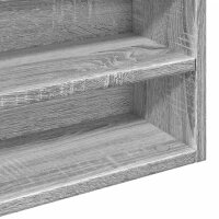 vidaXL Vitrinenschrank Grau Sonoma 100x15x58 cm Holzwerkstoff