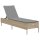 vidaXL Sonnenliegen mit Auflagen 2 Stk. Beige Poly Rattan