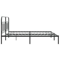 vidaXL Bettgestell mit Kopfteil Metall Schwarz 183x213 cm