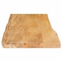 vidaXL Tischplatte mit Baumkante 90x40x3,8 cm Massivholz Mango