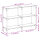 vidaXL Konsolentisch mit Glasplatte Transparent 118,5x30x81 cm Stahl