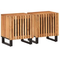 vidaXL Nachttische 2 Stk. 40x34x46 cm Massivholz Akazie