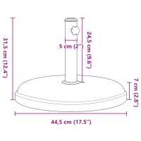 vidaXL Sonnenschirmst&auml;nder &Oslash;32/35/38 mm Mast 15 kg Rund