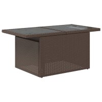 vidaXL 6-tlg. Garten-Sofagarnitur mit Kissen Braun Poly Rattan