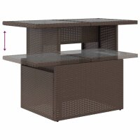 vidaXL 5-tlg. Garten-Sofagarnitur mit Kissen Braun Poly Rattan