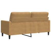 vidaXL 2-Sitzer-Sofa Braun 140 cm Samt