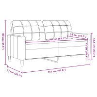 vidaXL 2-Sitzer-Sofa Braun 140 cm Samt