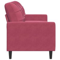 vidaXL 3-Sitzer-Sofa Weinrot 180 cm Samt