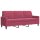 vidaXL 3-Sitzer-Sofa Weinrot 180 cm Samt