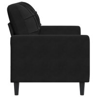 vidaXL 2-Sitzer-Sofa Schwarz 120 cm Samt