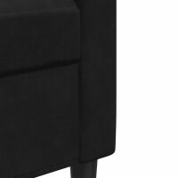 vidaXL 2-Sitzer-Sofa Schwarz 120 cm Samt