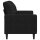 vidaXL 2-Sitzer-Sofa Schwarz 120 cm Samt