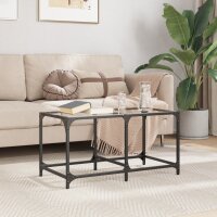 vidaXL Couchtisch mit Glasplatte Transparent 78,5x40x40...